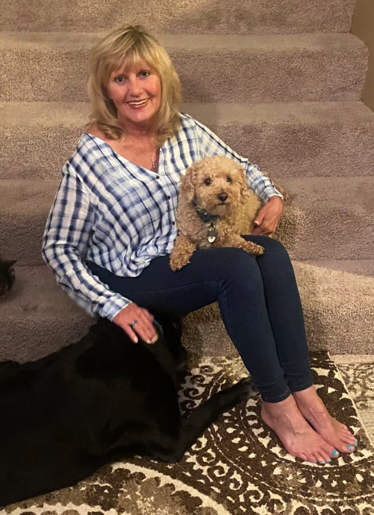 Patty with 2 dogs