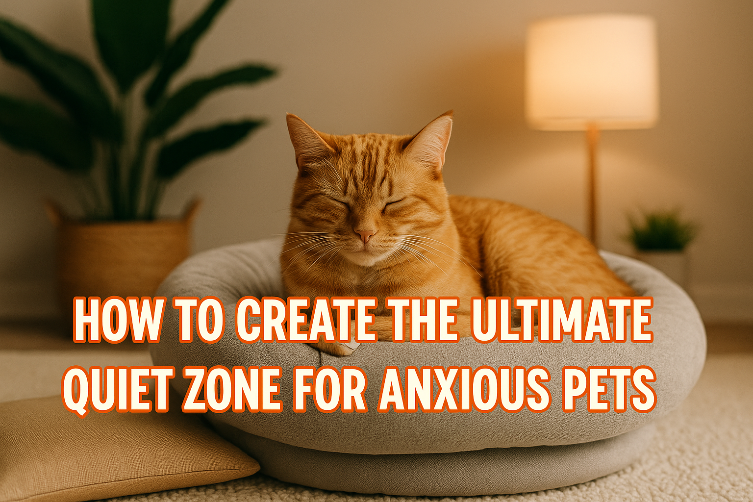 a cat in a quiet zone to help anxiety